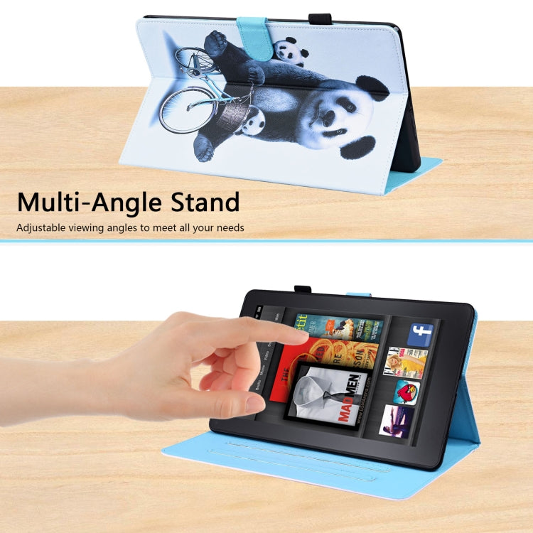 For Amazon Kindle Paperwhite 4 / 3 / 2 / 1 Animal Pattern Horizontal Flip Leather Case with Holder & Card Slots & Photo Frame & Sleep / Wake-up Function(Cycling Panda) - Amazon by buy2fix | Online Shopping UK | buy2fix