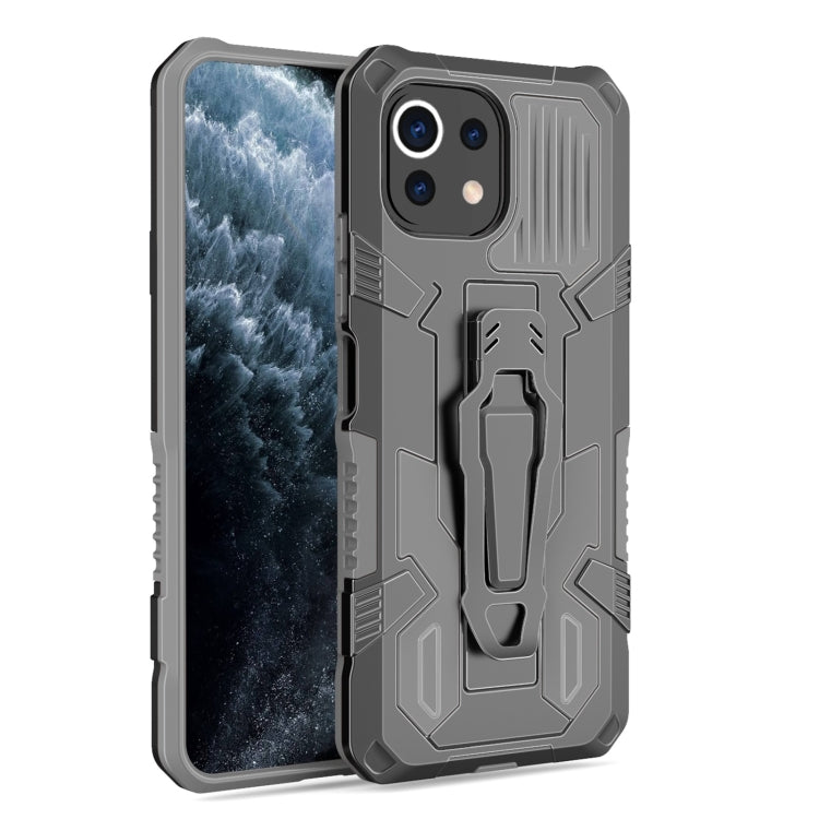 For Xiaomi Mi 11 Lite Armor Warrior Shockproof PC + TPU Protective Case(Grey) - Xiaomi Cases by buy2fix | Online Shopping UK | buy2fix