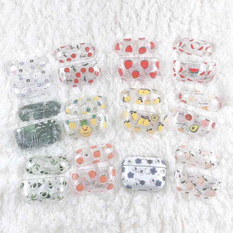 Bronzing Fruit Pattern PC Earphone Hard Protective Case For AirPods Pro(F09) by buy2fix