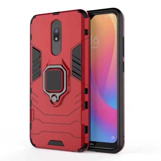 For Xiaomi Redmi 8 / 8A Shockproof PC + TPU Case with Magnetic Ring Holder(Red) by buy2fix