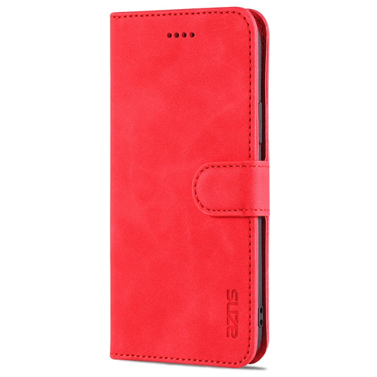 For iPhone 11 Pro AZNS Skin Feel Calf Texture Horizontal Flip Leather Casewith Card Slots & Holder & Wallet (Red) by AZNS