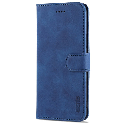 For iPhone 11 Pro Max AZNS Skin Feel Calf Texture Horizontal Flip Leather Case with Card Slots & Holder & Wallet (Blue) by AZNS