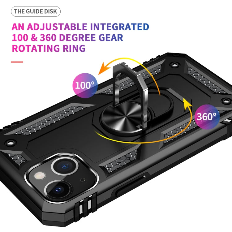 For iPhone 13 mini Shockproof TPU + PC Protective Case with 360 Degree Rotating Holder (Black) - iPhone 13 mini Cases by buy2fix | Online Shopping UK | buy2fix