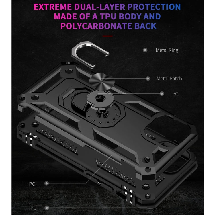 For iPhone 13 mini Shockproof TPU + PC Protective Case with 360 Degree Rotating Holder (Black) - iPhone 13 mini Cases by buy2fix | Online Shopping UK | buy2fix