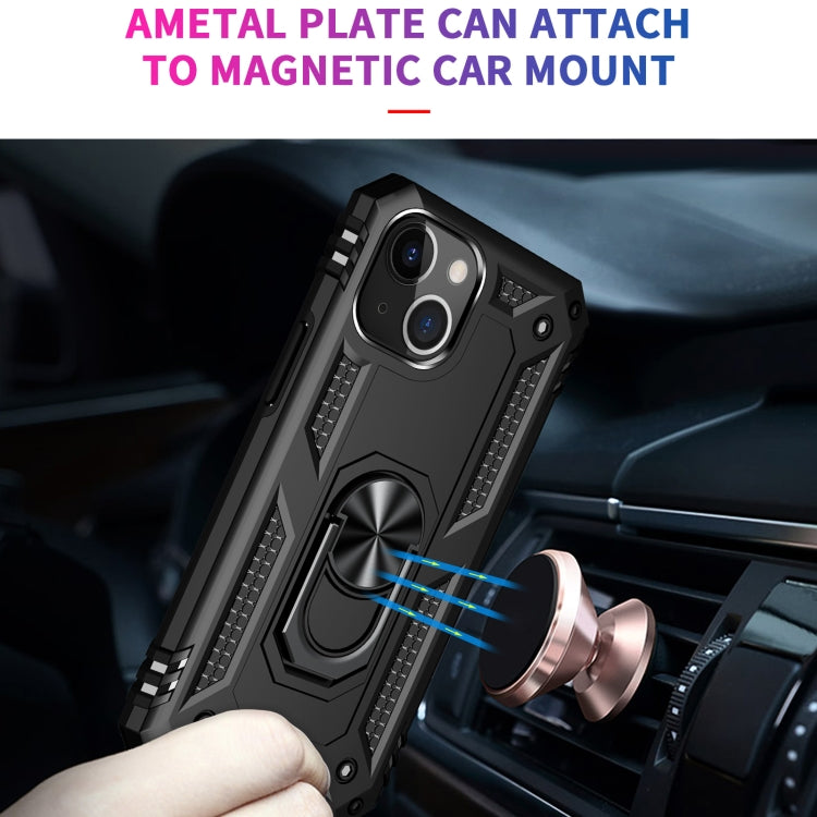 For iPhone 13 mini Shockproof TPU + PC Protective Case with 360 Degree Rotating Holder (Black) - iPhone 13 mini Cases by buy2fix | Online Shopping UK | buy2fix