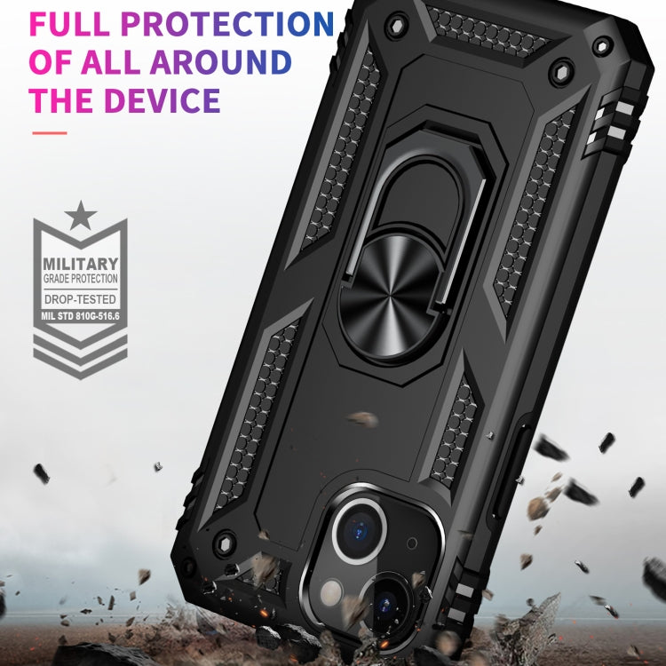 For iPhone 13 mini Shockproof TPU + PC Protective Case with 360 Degree Rotating Holder (Black) - iPhone 13 mini Cases by buy2fix | Online Shopping UK | buy2fix