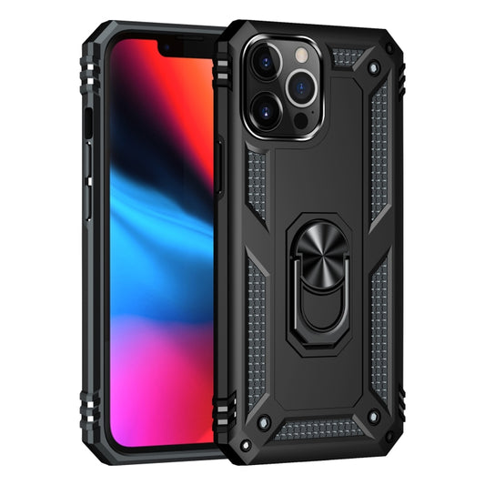 For iPhone 13 Pro Shockproof TPU + PC Protective Case with 360 Degree Rotating Holder (Black) by buy2fix