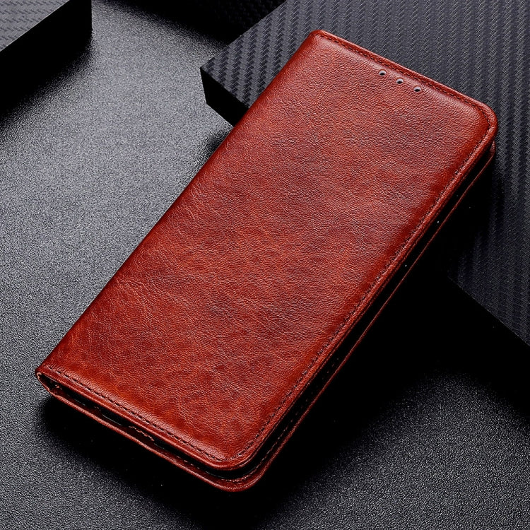 For OPPO Reno6 5G Magnetic Crazy Horse Texture Horizontal Flip Leather Case with Holder & Card Slots & Wallet(Brown) by buy2fix