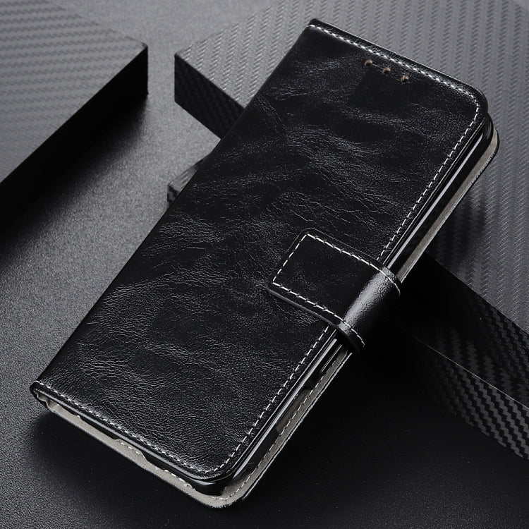 For OPPO Reno6 5G Retro Crazy Horse Texture Horizontal Flip Leather Case with Holder & Card Slots & Photo Frame & Wallet(Black) by buy2fix
