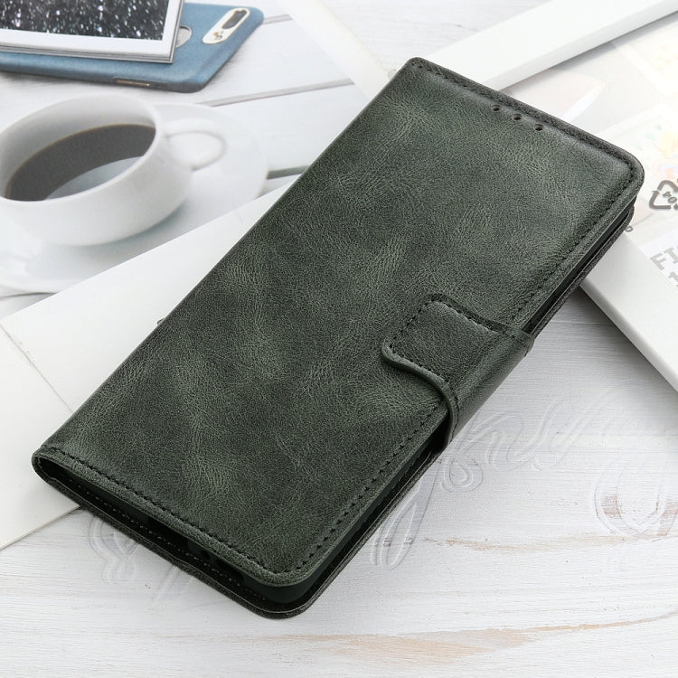 For OPPO Reno6 5G Mirren Crazy Horse Texture Horizontal Flip Leather Case with Holder & Card Slots & Wallet(Dark Green) by buy2fix