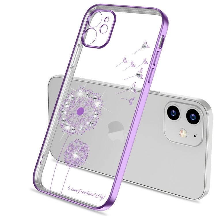 For iPhone 11 Ultra-thin Electroplating Dandelion Pattern Protective Case (Purple) - iPhone 11 Cases by buy2fix | Online Shopping UK | buy2fix