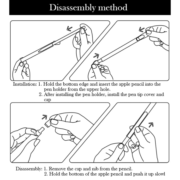 3 in 1 Pure Color Silicone Stylus Pen Protective Case Set for Apple Pencil 2(Red) by buy2fix