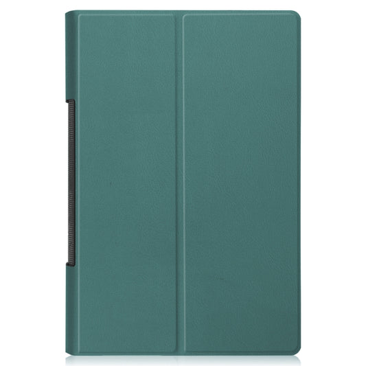 For Lenovo Yoga Pad Pro 13 inch YF K606F Custer Texture Horizontal Flip PU Leather Case with Holder(Dark Green) by buy2fix