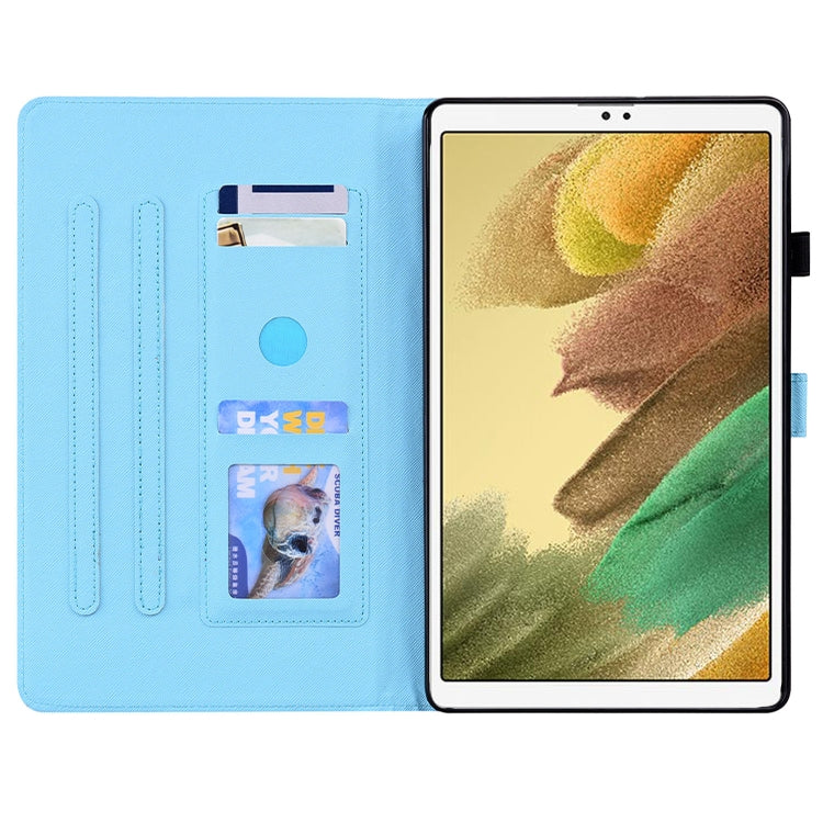 For Samsung Galaxy Tab A7 Lite 8.7 SM-T220 / SM-T225 Animal Pattern Horizontal Flip Leather Case with Holder & Card Slots & Photo Frame(Little Flower Dog) - Tab A7 Lite T220 / T225 by buy2fix | Online Shopping UK | buy2fix