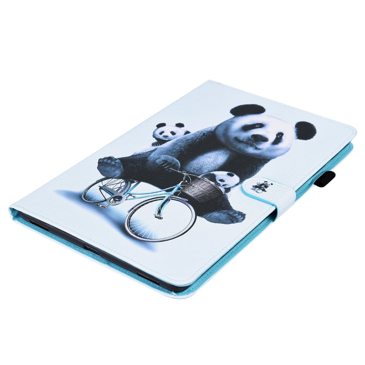 For Samsung Galaxy Tab A7 Lite 8.7 SM-T220 / SM-T225 Animal Pattern Horizontal Flip Leather Case with Holder & Card Slots & Photo Frame(Cycling Panda) - Tab A7 Lite T220 / T225 by buy2fix | Online Shopping UK | buy2fix