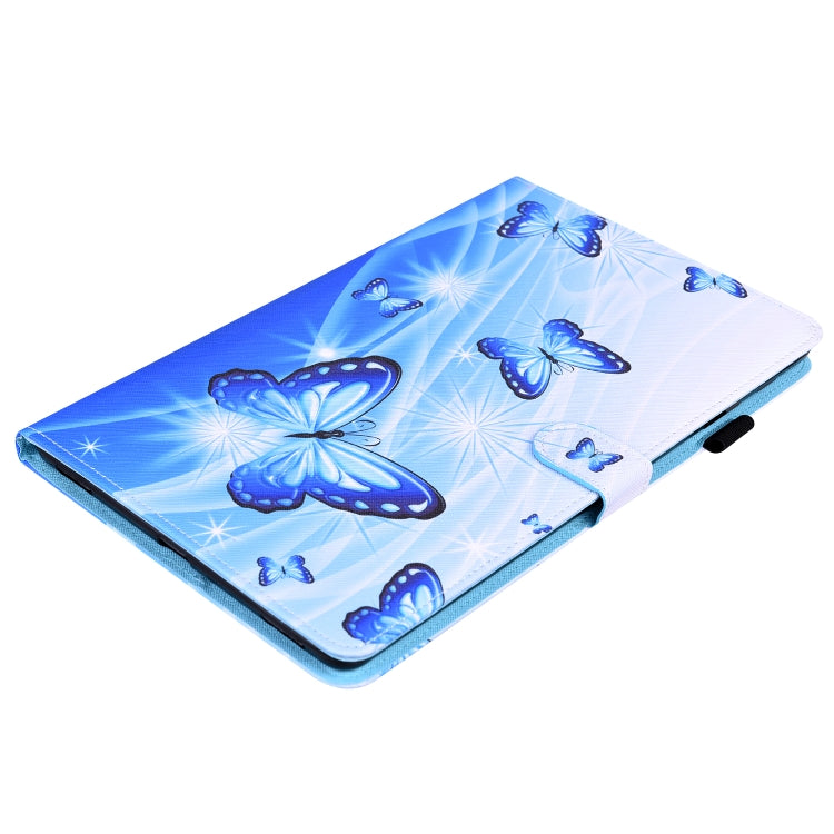 For Samsung Galaxy Tab A 8.0 2019 SM-T290 / SM-T295 Animal Pattern Horizontal Flip Leather Case with Holder & Card Slots & Photo Frame(Blue Butterfly) - Other Galaxy Tab PC by buy2fix | Online Shopping UK | buy2fix