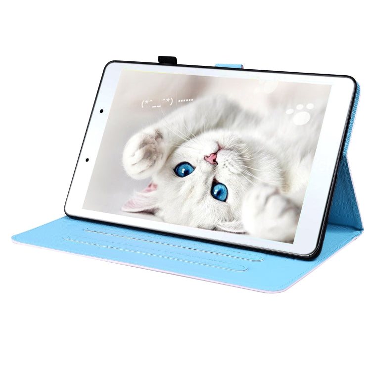 For Samsung Galaxy Tab A 8.0 2019 SM-T290 / SM-T295 Animal Pattern Horizontal Flip Leather Case with Holder & Card Slots & Photo Frame(Blue Butterfly) - Other Galaxy Tab PC by buy2fix | Online Shopping UK | buy2fix