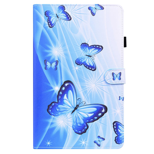 For Huawei MediaPad T5 10.1 inch Animal Pattern Horizontal Flip Leather Case with Holder & Card Slots & Photo Frame(Blue Butterfly) by buy2fix