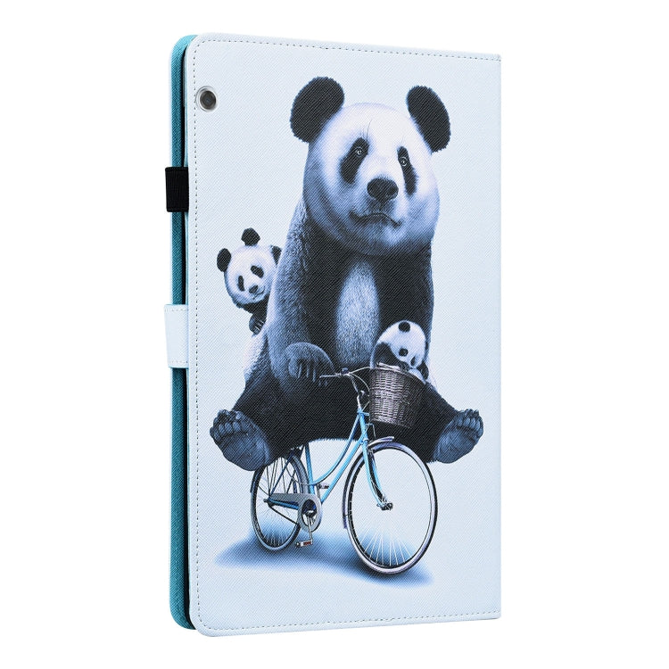For Huawei MediaPad T5 10.1 inch Animal Pattern Horizontal Flip Leather Case with Holder & Card Slots & Photo Frame(Cycling Panda) - Huawei by buy2fix | Online Shopping UK | buy2fix