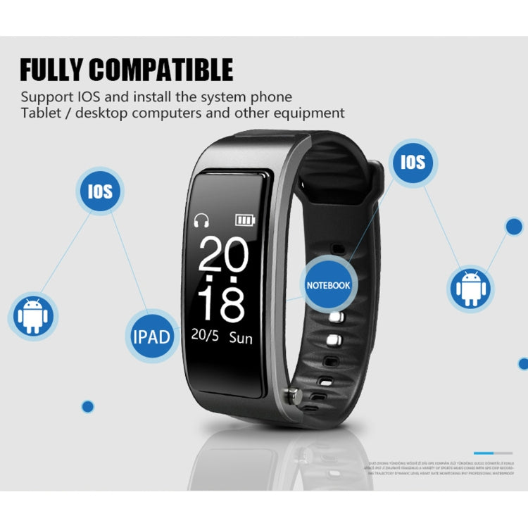 Y3 0.96 inch OLED Screen Smart Bracelet, Support Sleep Monitoring / Heart Rate Monitoring / Bluetooth Call(Black) by buy2fix