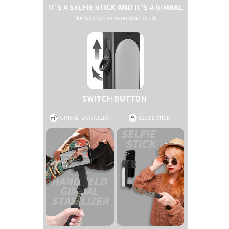 L09 Mini Folding Fill Light Gimbal Stabilizer Tripod(White) - Handheld Gimbals by buy2fix | Online Shopping UK | buy2fix