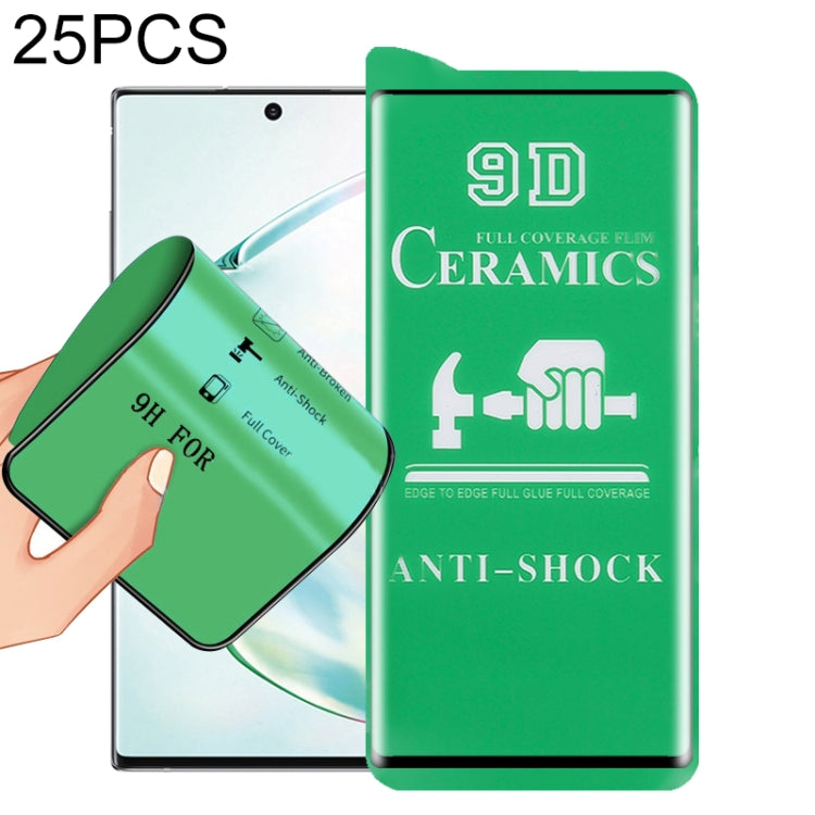 For Samsung Galaxy Note10+ 25 PCS 9D Full Screen Full Glue Ceramic Film - Galaxy Tempered Glass by buy2fix | Online Shopping UK | buy2fix