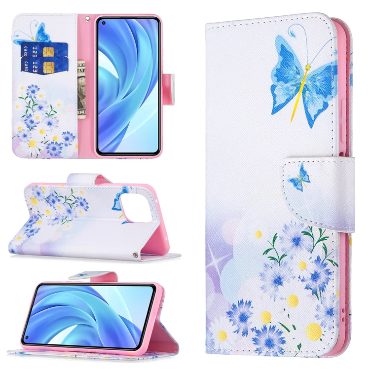 For Xiaomi Mi 11 Lite Colored Drawing Pattern Horizontal Flip Leather Case with Holder & Card Slots & Wallet(Butterfly Love) - Xiaomi Cases by buy2fix | Online Shopping UK | buy2fix