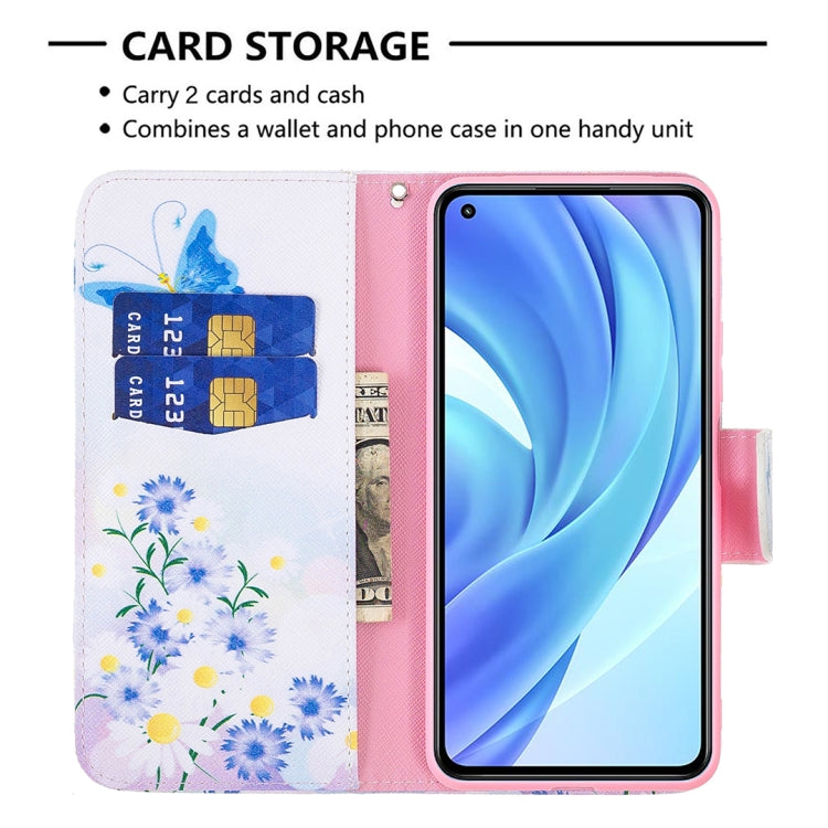 For Xiaomi Mi 11 Lite Colored Drawing Pattern Horizontal Flip Leather Case with Holder & Card Slots & Wallet(Butterfly Love) - Xiaomi Cases by buy2fix | Online Shopping UK | buy2fix