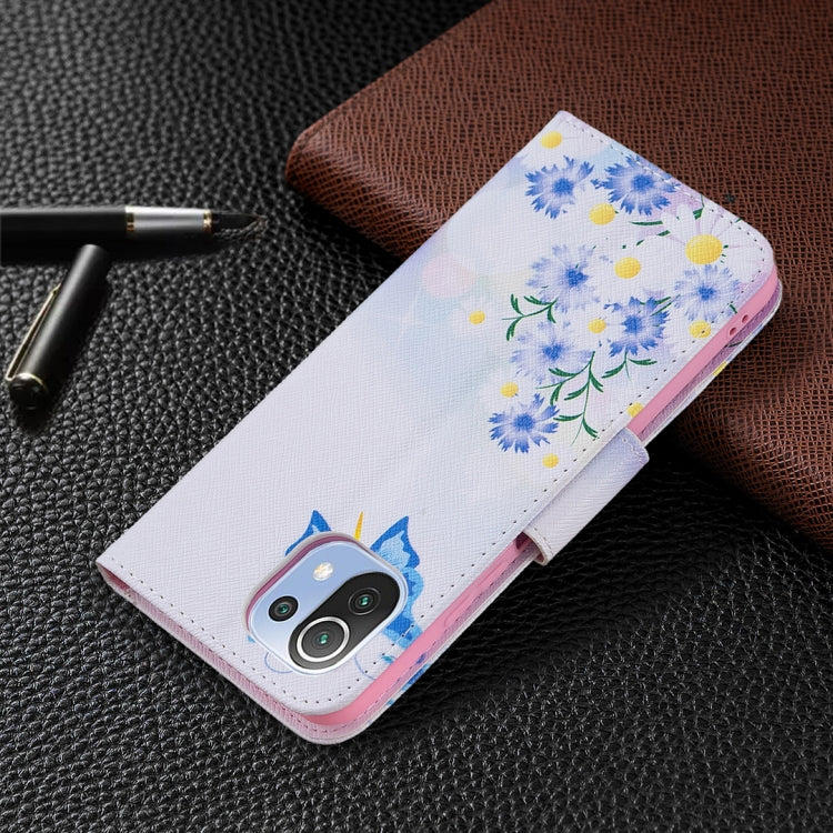 For Xiaomi Mi 11 Lite Colored Drawing Pattern Horizontal Flip Leather Case with Holder & Card Slots & Wallet(Butterfly Love) - Xiaomi Cases by buy2fix | Online Shopping UK | buy2fix