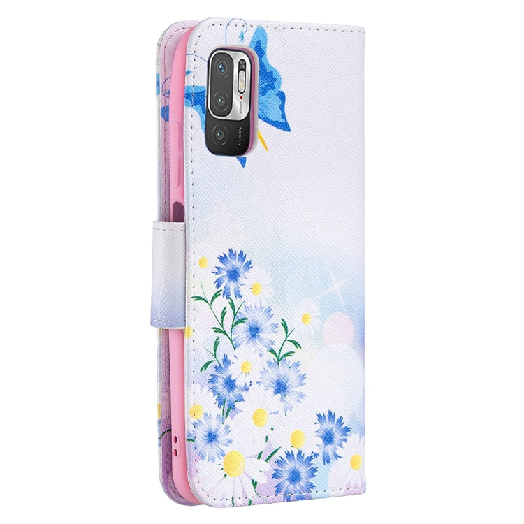For Xiaomi Poco M3 Pro / Redmi Note 10 5G Colored Drawing Pattern Horizontal Flip Leather Case with Holder & Card Slots & Wallet(Butterfly Love) - Xiaomi Cases by buy2fix | Online Shopping UK | buy2fix