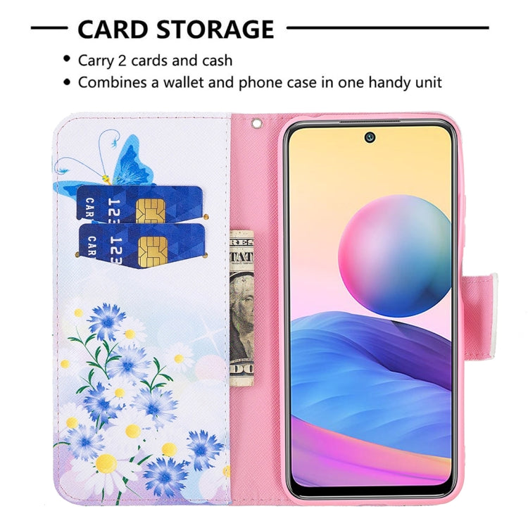 For Xiaomi Poco M3 Pro / Redmi Note 10 5G Colored Drawing Pattern Horizontal Flip Leather Case with Holder & Card Slots & Wallet(Butterfly Love) - Xiaomi Cases by buy2fix | Online Shopping UK | buy2fix