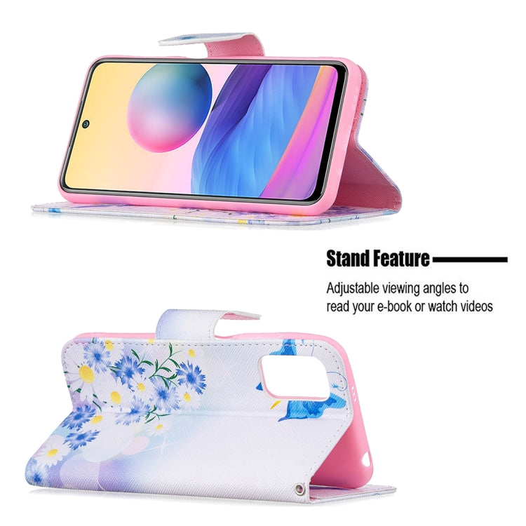 For Xiaomi Poco M3 Pro / Redmi Note 10 5G Colored Drawing Pattern Horizontal Flip Leather Case with Holder & Card Slots & Wallet(Butterfly Love) - Xiaomi Cases by buy2fix | Online Shopping UK | buy2fix