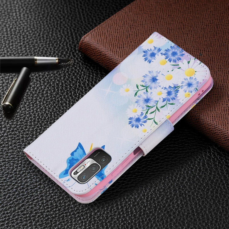 For Xiaomi Poco M3 Pro / Redmi Note 10 5G Colored Drawing Pattern Horizontal Flip Leather Case with Holder & Card Slots & Wallet(Butterfly Love) - Xiaomi Cases by buy2fix | Online Shopping UK | buy2fix
