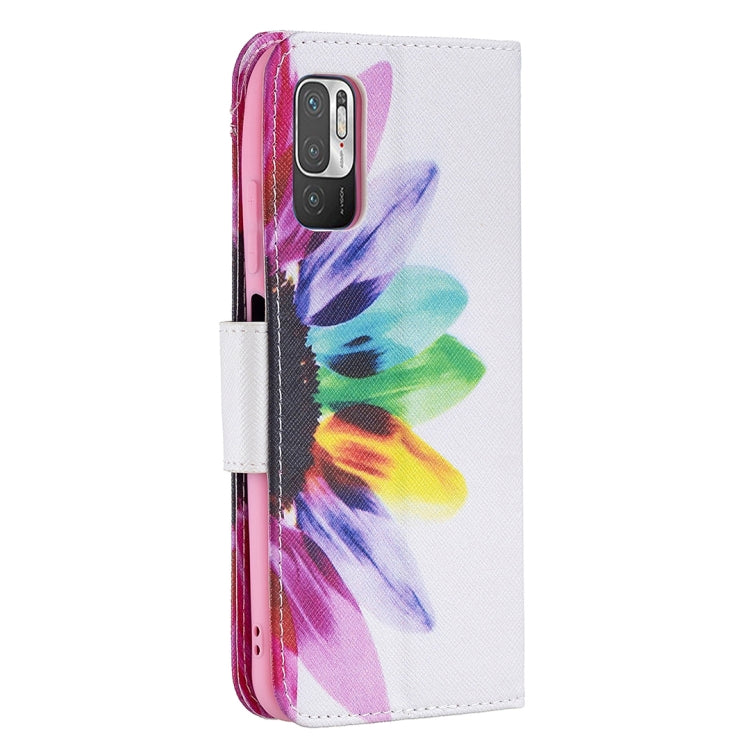 For Xiaomi Poco M3 Pro / Redmi Note 10 5G Colored Drawing Pattern Horizontal Flip Leather Case with Holder & Card Slots & Wallet(Sun Flower) - Xiaomi Cases by buy2fix | Online Shopping UK | buy2fix