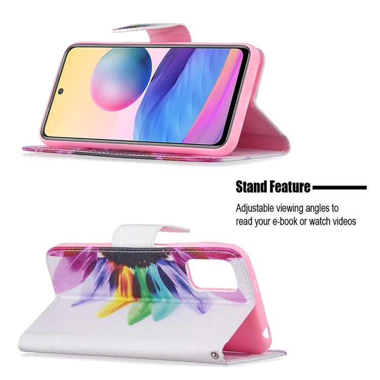 For Xiaomi Poco M3 Pro / Redmi Note 10 5G Colored Drawing Pattern Horizontal Flip Leather Case with Holder & Card Slots & Wallet(Sun Flower) - Xiaomi Cases by buy2fix | Online Shopping UK | buy2fix