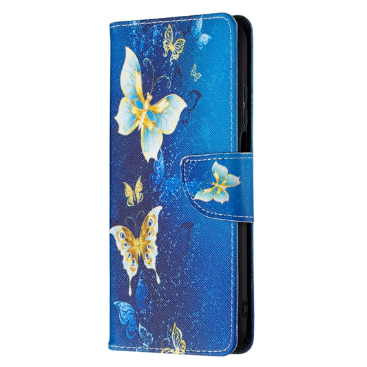 For Nokia X10 / X20 Colored Drawing Pattern Horizontal Flip Leather Case with Holder & Card Slots & Wallet(Gold Butterfly) by buy2fix