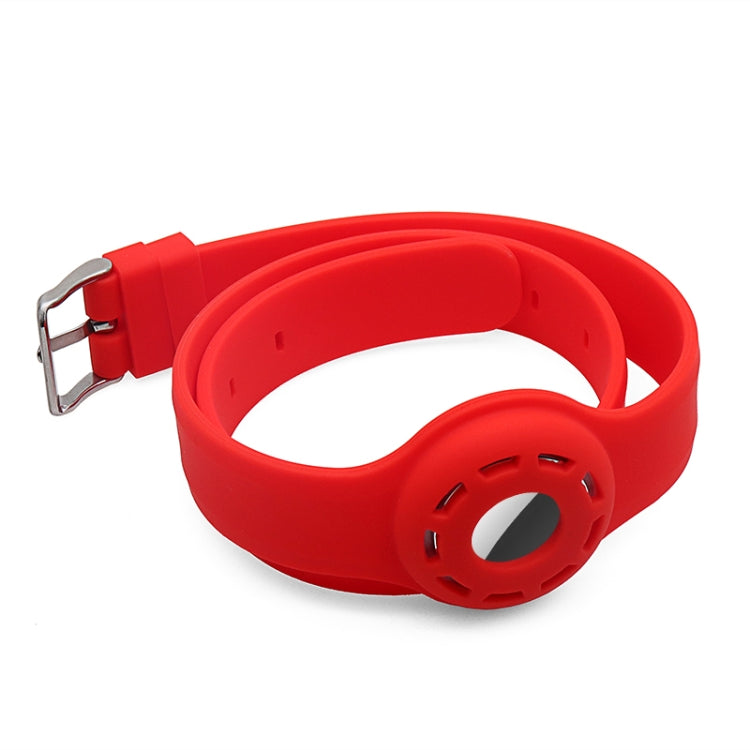 Pet Collar Anti-scratch Shockproof Silicone Protective Cover Case For AirTag(Red Wine) - Pet Series by buy2fix | Online Shopping UK | buy2fix