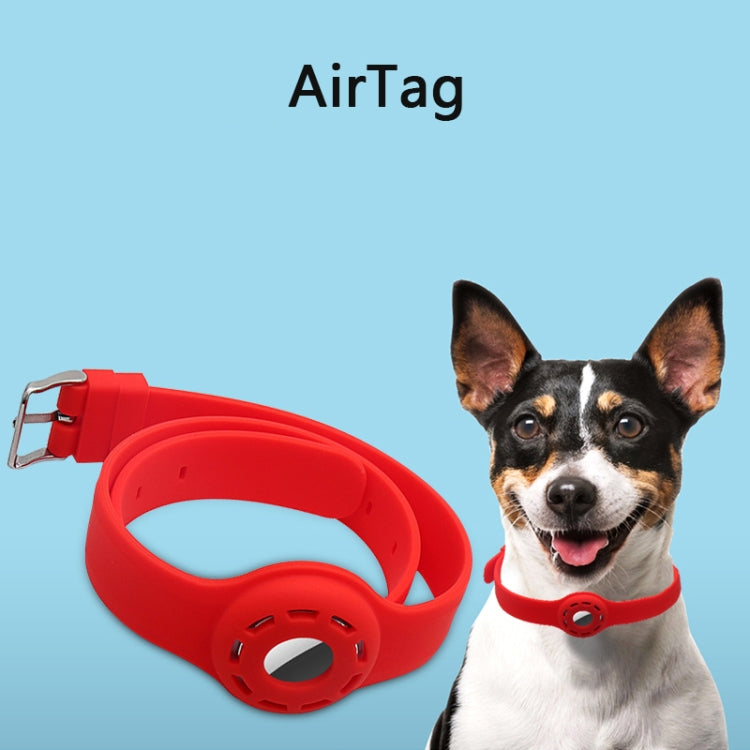 Pet Collar Anti-scratch Shockproof Silicone Protective Cover Case For AirTag(Yellow) - Pet Series by buy2fix | Online Shopping UK | buy2fix