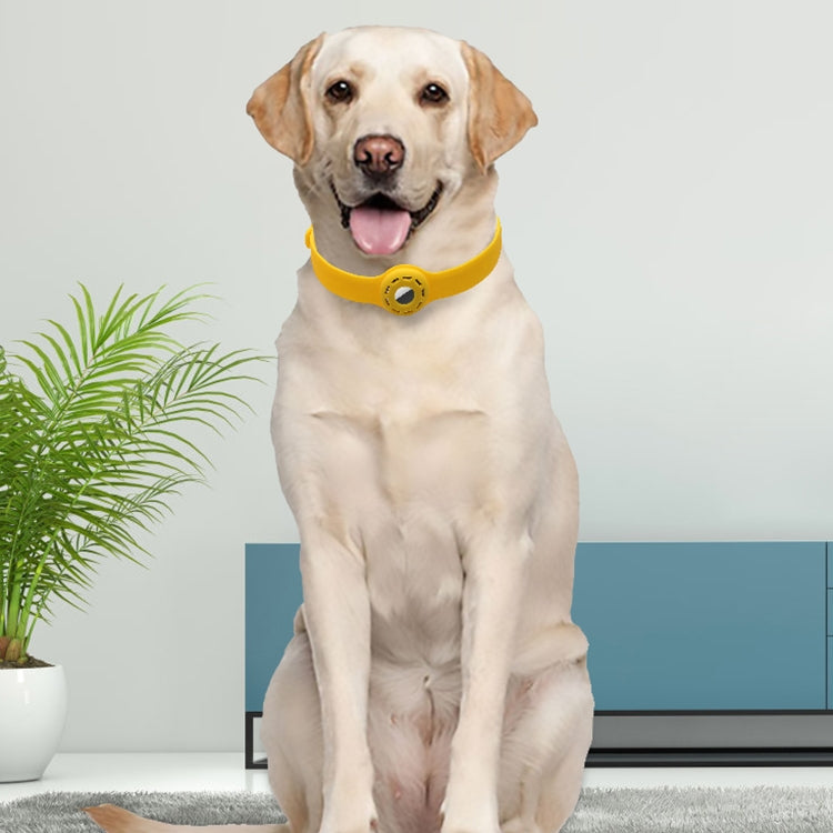 Pet Collar Anti-scratch Shockproof Silicone Protective Cover Case For AirTag(White) by buy2fix