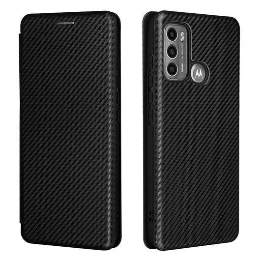 For Motorola Moto G60 / G40 Fusion Carbon Fiber Texture Horizontal Flip TPU + PC + PU Leather Case with Card Slot(Black) by buy2fix