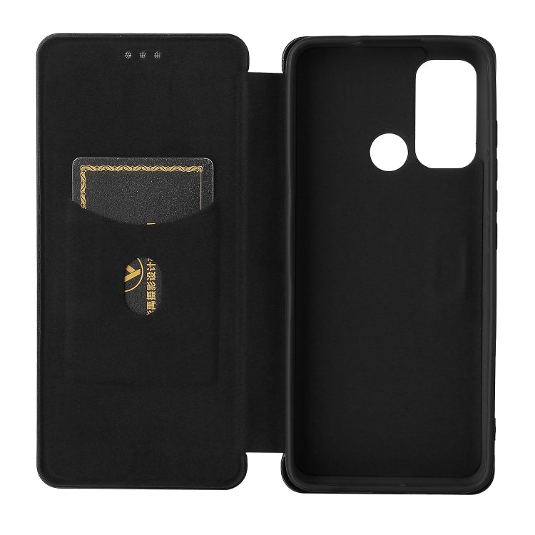 For Motorola Moto G60 / G40 Fusion Carbon Fiber Texture Horizontal Flip TPU + PC + PU Leather Case with Card Slot(Black) - Motorola Cases by buy2fix | Online Shopping UK | buy2fix