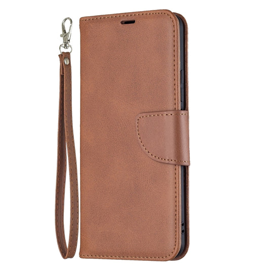 For Xiaomi Mi 11 Lite Retro Lambskin Texture Pure Color Horizontal Flip PU Leather Case with Holder & Card Slots & Wallet & Lanyard(Brown) by buy2fix