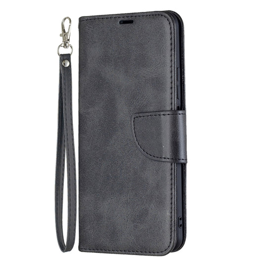 For Xiaomi Mi 11 Lite Retro Lambskin Texture Pure Color Horizontal Flip PU Leather Case with Holder & Card Slots & Wallet & Lanyard(Black) by buy2fix