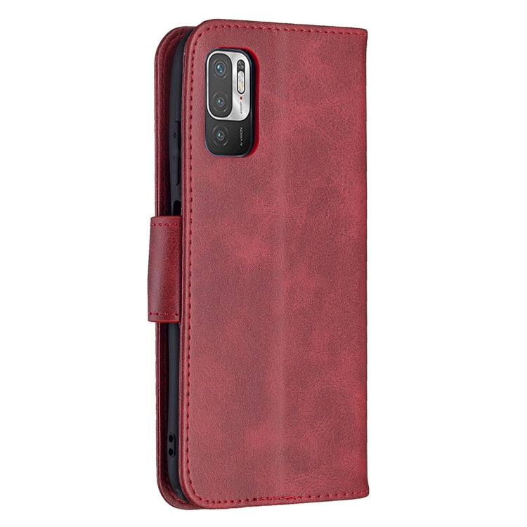 For Xiaomi Poco M3 Pro / Redmi Note 10 5G Retro Lambskin Texture Pure Color Horizontal Flip PU Leather Case with Holder & Card Slots & Wallet & Lanyard(Red) - Xiaomi Cases by buy2fix | Online Shopping UK | buy2fix