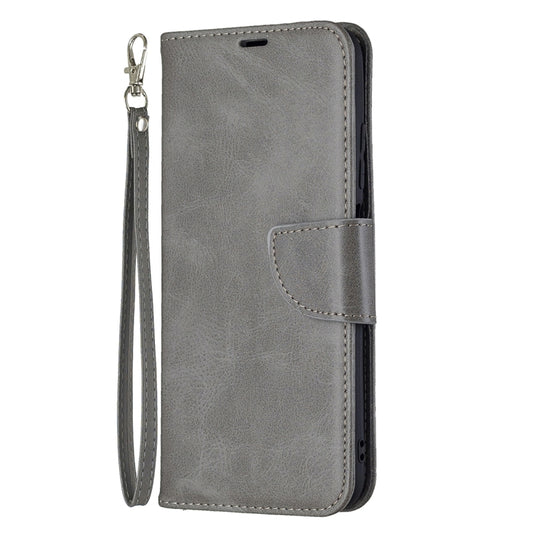 For Xiaomi Poco M3 Pro / Redmi Note 10 5G Retro Lambskin Texture Pure Color Horizontal Flip PU Leather Case with Holder & Card Slots & Wallet & Lanyard(Grey) by buy2fix