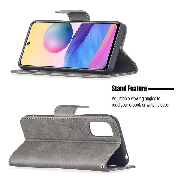 For Xiaomi Poco M3 Pro / Redmi Note 10 5G Retro Lambskin Texture Pure Color Horizontal Flip PU Leather Case with Holder & Card Slots & Wallet & Lanyard(Grey) - Xiaomi Cases by buy2fix | Online Shopping UK | buy2fix