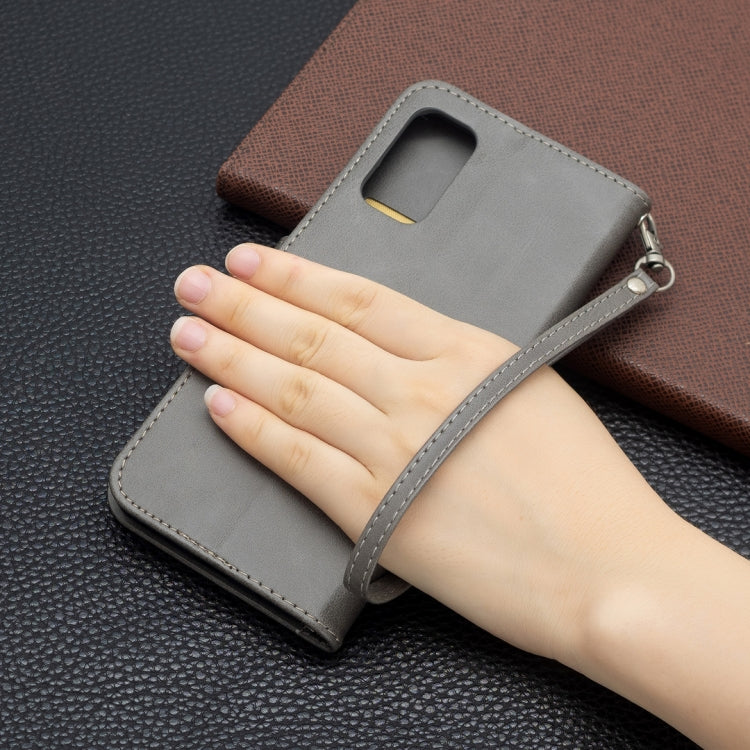 For Xiaomi Poco M3 Pro / Redmi Note 10 5G Retro Lambskin Texture Pure Color Horizontal Flip PU Leather Case with Holder & Card Slots & Wallet & Lanyard(Grey) - Xiaomi Cases by buy2fix | Online Shopping UK | buy2fix