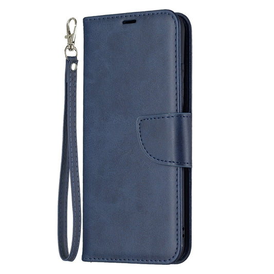 For Xiaomi Poco M3 Pro / Redmi Note 10 5G Retro Lambskin Texture Pure Color Horizontal Flip PU Leather Case with Holder & Card Slots & Wallet & Lanyard(Blue) by buy2fix