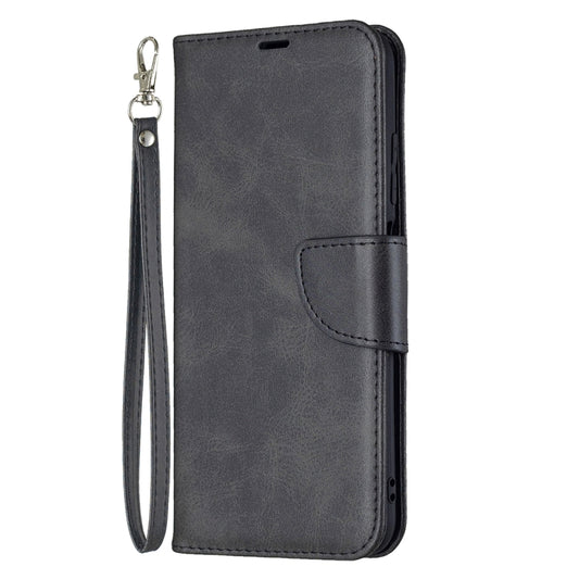 For Xiaomi Poco M3 Pro / Redmi Note 10 5G Retro Lambskin Texture Pure Color Horizontal Flip PU Leather Case with Holder & Card Slots & Wallet & Lanyard(Black) by buy2fix