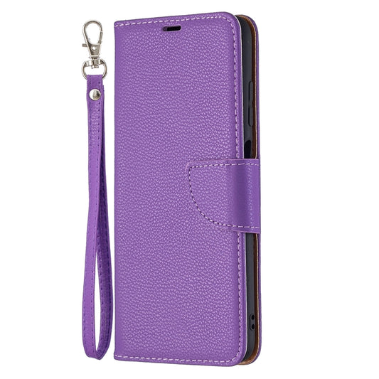 For Samsung Galaxy A03s 164mm Litchi Texture Pure Color Horizontal Flip Leather Case with Holder & Card Slots & Wallet & Lanyard(Purple) by buy2fix